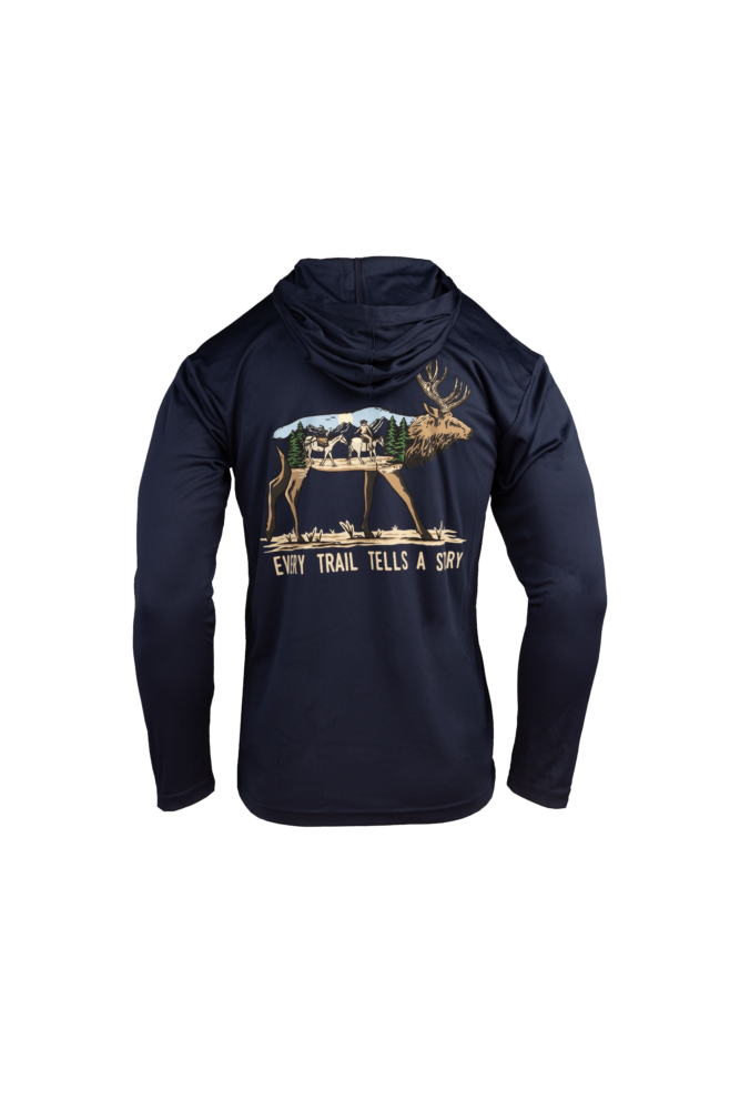 Navy License Plate Sun Hoodie